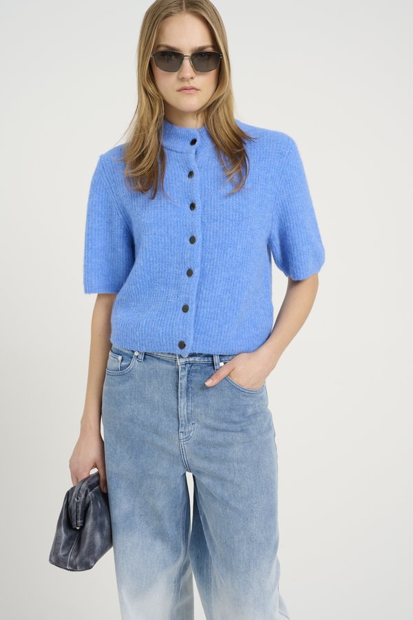 ALPHA - Cardigan - wedgewood melange