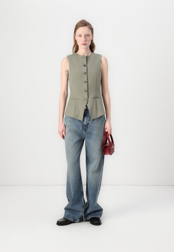 SARUMA - Waistcoat - vetiver2