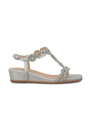 Sandali con zeppa - plateado