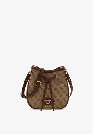 Guess, SAMANTHA LOGO MINI BUCKET - Sac bandoulière - mehrfarbig braun