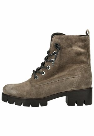 Enkellaarsjes met plateauzool - mohair se stras