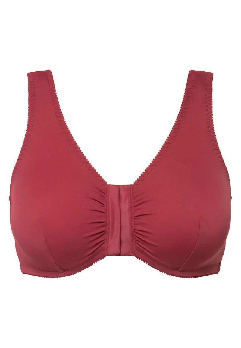 Ulla Popken Sujetador Reductor Kelly, Sin Aros, Encaje Negro 130G