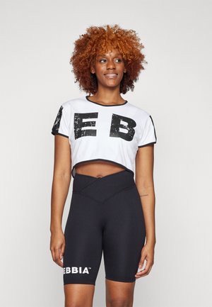 CROP TOP - T-shirt imprimé - white