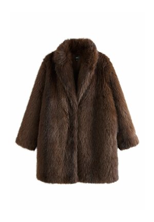 Next, FAUX FUR LONGLINE JACKET - Vinterjakker - chocolate brown