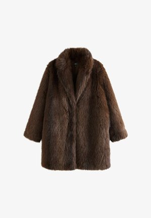 Next, FAUX FUR LONGLINE JACKET - Vinterjakker - chocolate brown