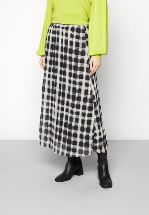 Kaffe LABBI PLEATED SKIRT - Faltenrock - black/broken white
