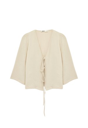 Koton, BOW DETAIL SLEEVE BLOUSE. - Blouse - beige
