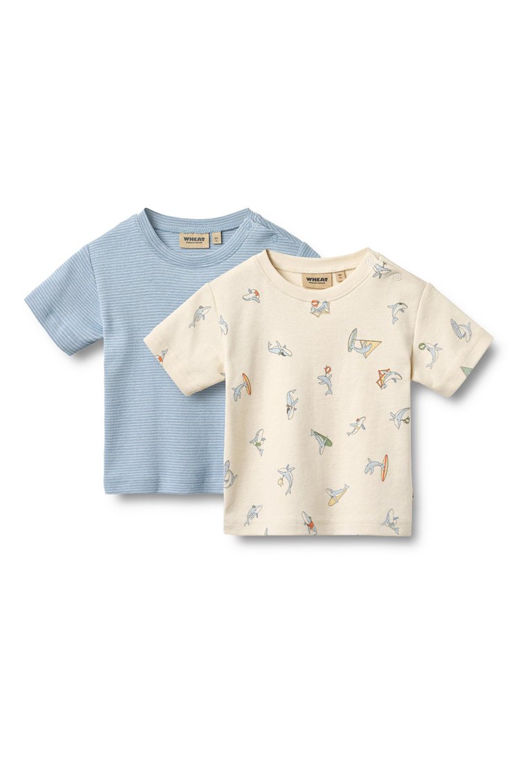 Wheat T-shirt print blauw