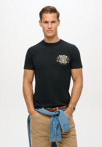 Superdry & Co RETRO ROCKER GRAPHIC  - T-shirts print - black