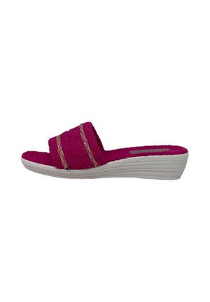 Patrizia Azzi PANTOFOLE - Ciabattine con tacco - neon pink
