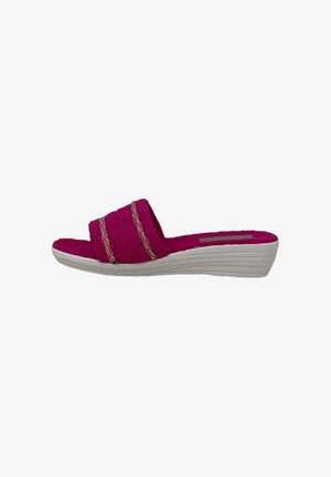 Patrizia Azzi PANTOFOLE - Ciabattine con tacco - neon pink