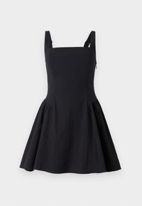 NECK DIPPED WAIST SHORT DRESS - Φόρεμα ημέρας - black beauty