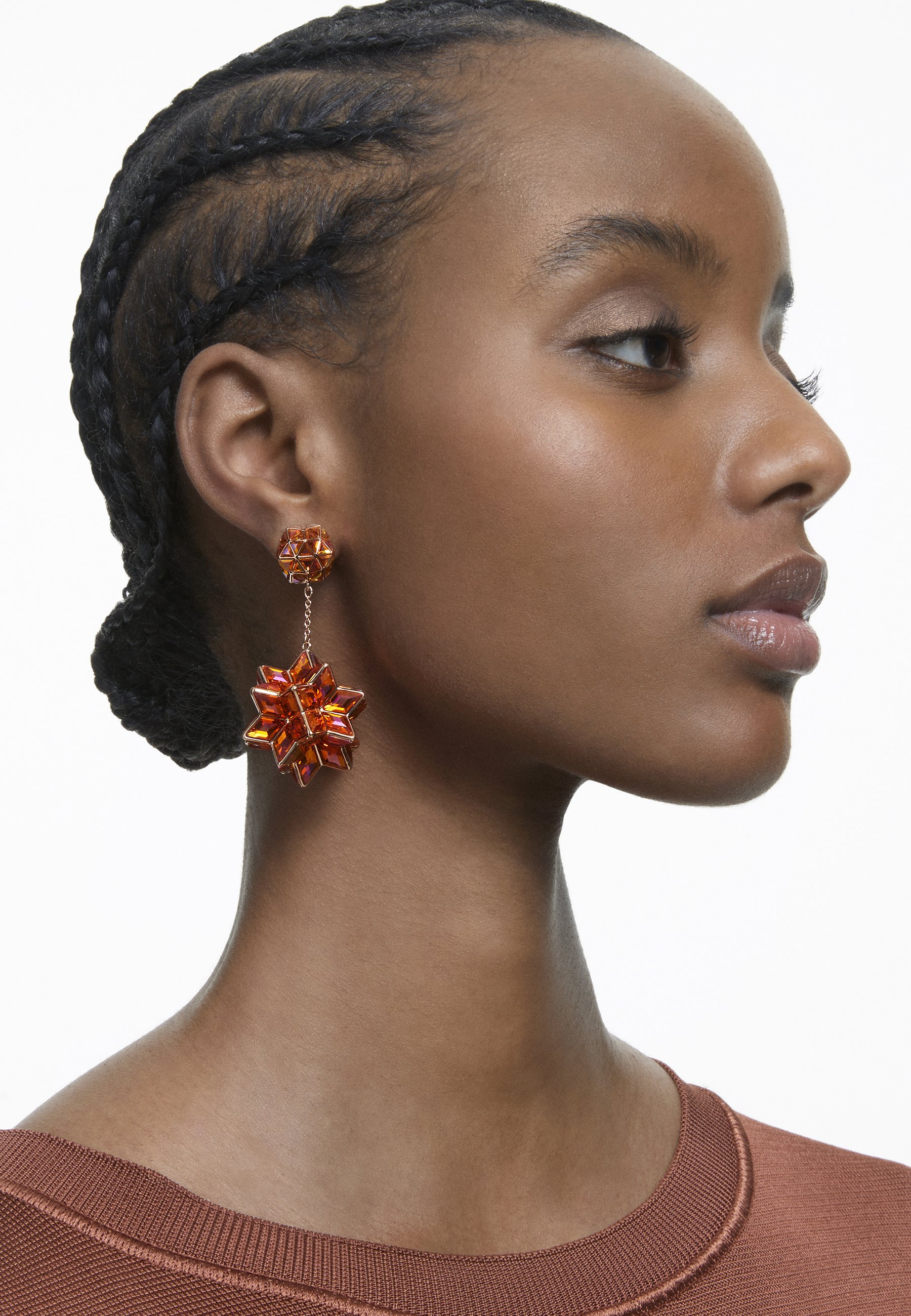 Swarovski Curiosa hairpin Nº1 Hairpin Pendant | Triple Strand with Swarovski® | Yellow  main image 2