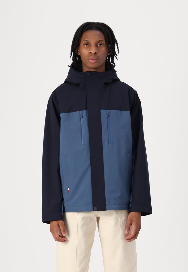 COLOR BLOCKING HOODED - Light jacket - desert sky