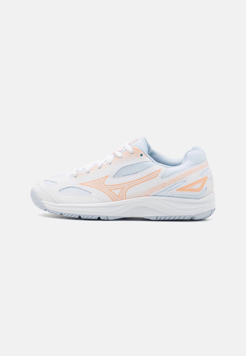 Mizuno STEALTH STAR 2 JR UNISEX - Zapatillas de balonmano - white/halogenblue/peachparfait