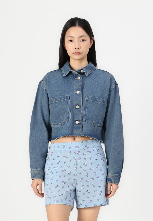 NMRINA OVERSIZE CROPPED SHAKET - Jeansjacke