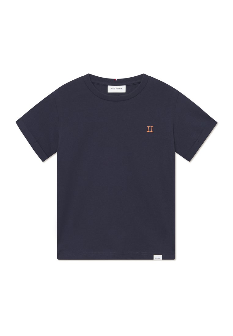 Les Deux NØRREGAARD UNISEX - Pamata T-krekls - dark navy/orange