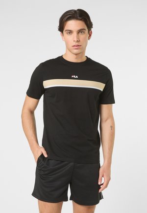 Fila APPAREL SAGANO REGULAR TAPED - T-shirts print - black