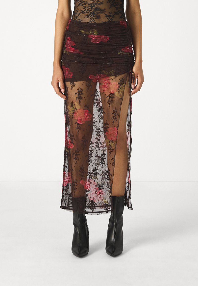 Bec + Bridge DESERT ROSE RUCHED SKIRT - Jupe crayon - dark brown