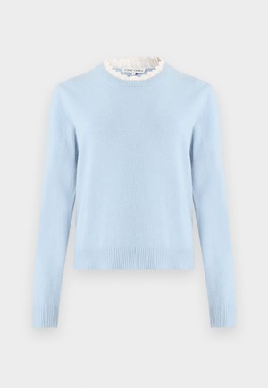 RUFFLED CREWNECK - Pullover - light blue