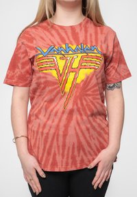 Paradiso Clothing VAN HALEN JAGGED BAND LOGO DYE WASH - Print T-shirt - red