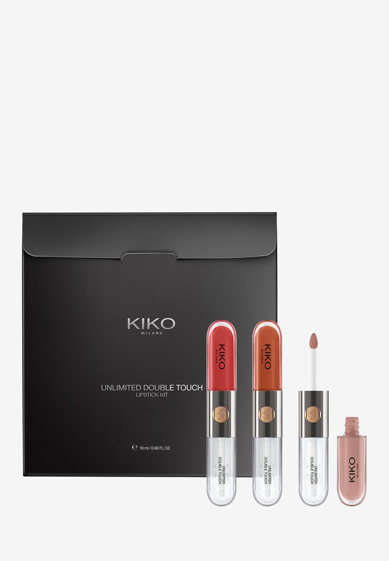 KIKO Milano - UNLIMITED DOUBLE TOUCH LIP SET - Läppalett - 101 red/nude, Förstora