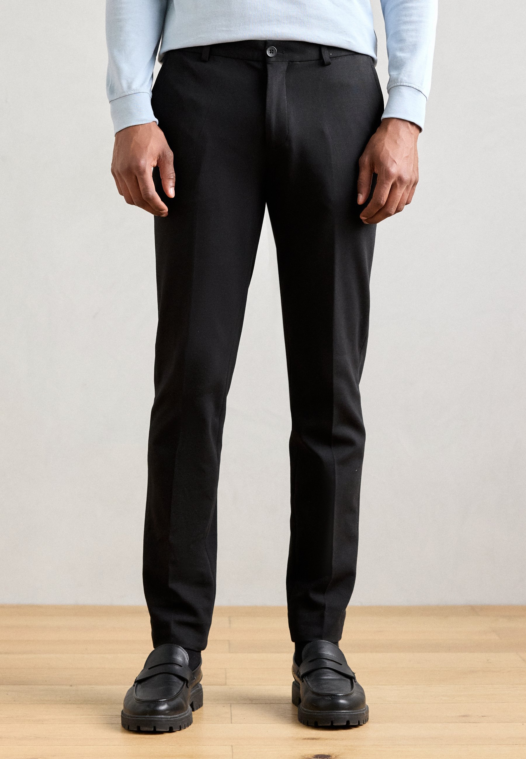 MOTT - KNITTED SLIM FIT CHINO MOSS GREEN MELANGE | Online Outlet