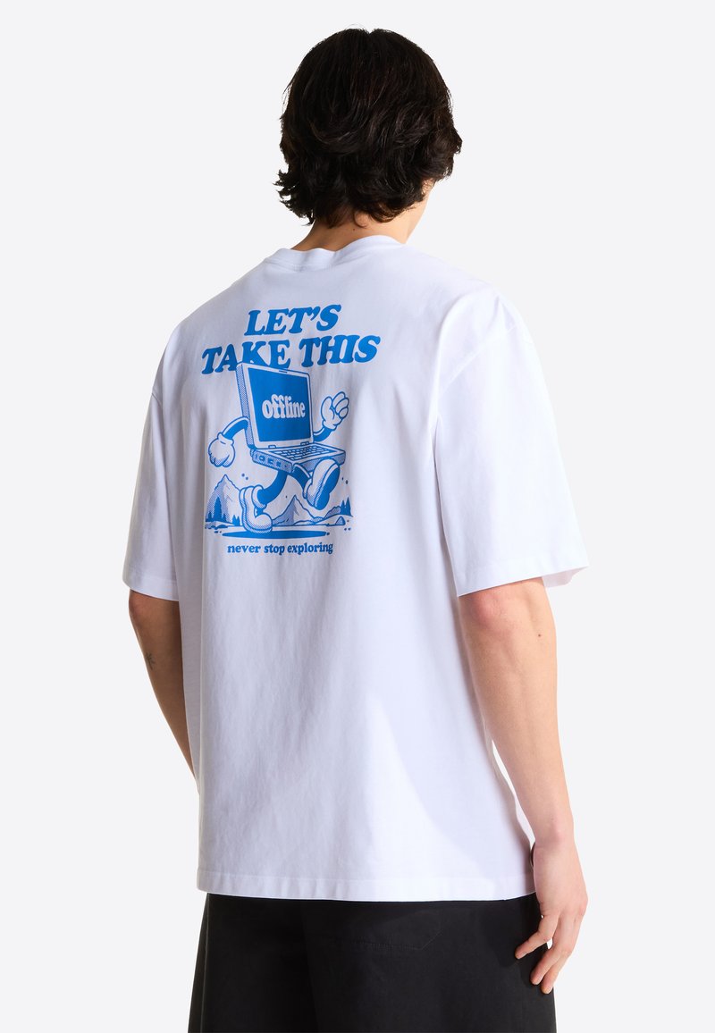 The North Face M EXPLORE SS TEE - Triko s potiskem - tnf white marina blue