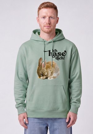 watapparel, ICH HASE DICH! UNISEX - Kapuzenpullover - aloe