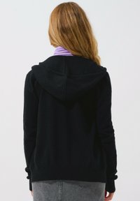 Authentic Cashmere COLOMBIS FULL ZIP WITH HOOD - Kardigan - black