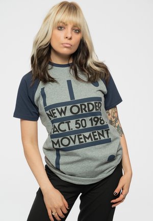 NEW ORDER MOVEMENT RAGLAN - Print T-shirt - grey