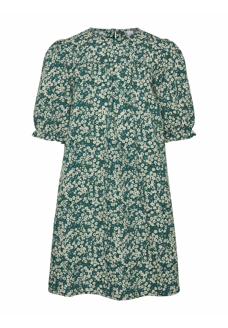 VERO MODA Girl DITSY VIVIKA SHORT - Denní šaty - dark forest