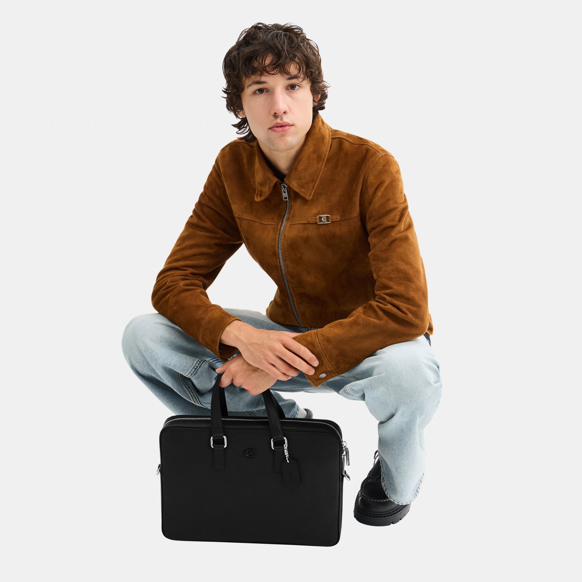 COACH CADEN BRIEF BAG - Briefcase - black - Zalando.co.uk