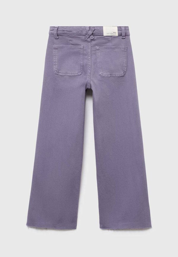 WIDE FRAYED HEM - Flared Jeans - purple2