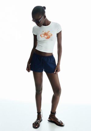 SHORT SLEEVE - Print T-shirt - beige