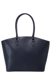 Námořnická kožená taška s dvěma pevnými uchy, strukturovaným tvarem, hladkým povrchem a diskrétními kovovými detaily na spojích popruhů.