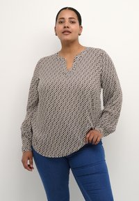 Kaffe Curve - KENNIE PLAIN WEAVE PRINTED - Blouse - java vintage letter print Thumbnail Image 1