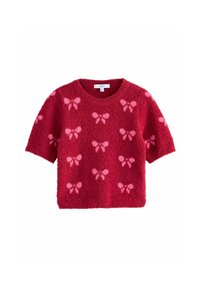 SHORT SLEEVE CREW NECK - Tričko s potlačou - red pink