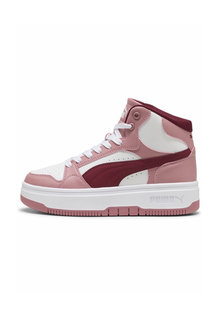 PUMA REBOUND FEMME MID SNEAKERS - Zapatillas altas - dusky rosewood-garnet glow- white