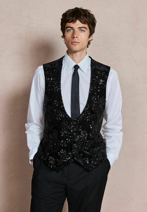 Next, Waistcoat - black sequin
