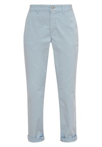 comma casual identity REGULAR  MIT GARMENT DYE - Pantalon classique - hellblau