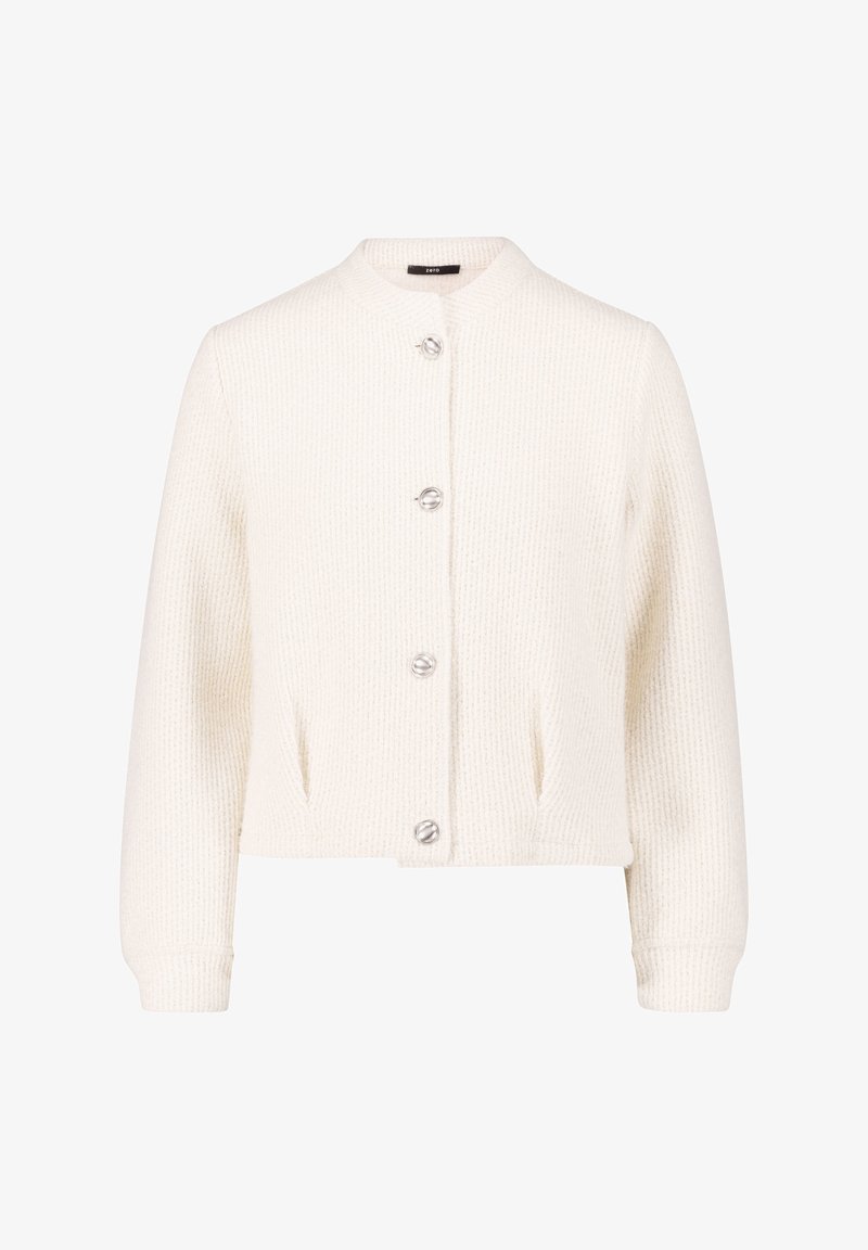 zero MIT KNOPFLEISTE Strickjacke eggnog/weiß - Main Image