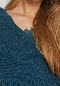 VILA Stickad tröja - blue