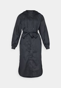 HOODED TRENCH COAT - Vjetrovka - black
