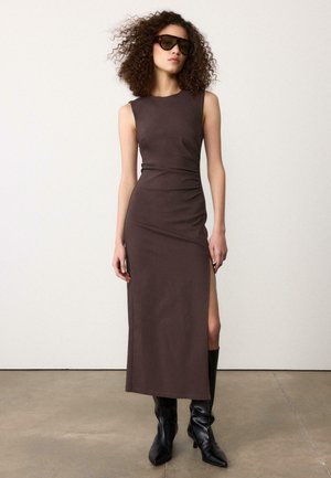 SLEEVELESS MIDI  - Enostavna obleka - mottled light brown