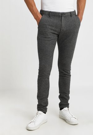 SLIM ARVA HOUNDSTOOTH PANTS - Pantalon classique - grey