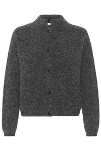ALPHA CARDIGAN - Strickjacke - charcoal melange