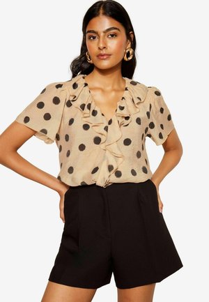 Friends Like These RUFFLE FRONT PUFF SLEEVE REGULAR FIT - Bluse - large polka dot