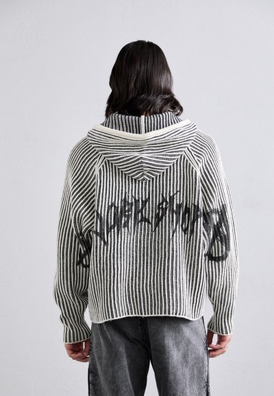 032c CRUSADER HOODED - Cardigan - black/white