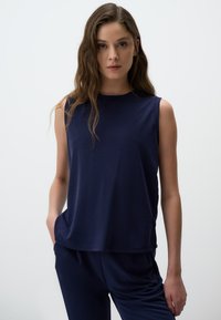 ROUND NECK SLEEVELESS - Top - dark blue